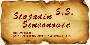 Stojadin Simeonović vizit kartica